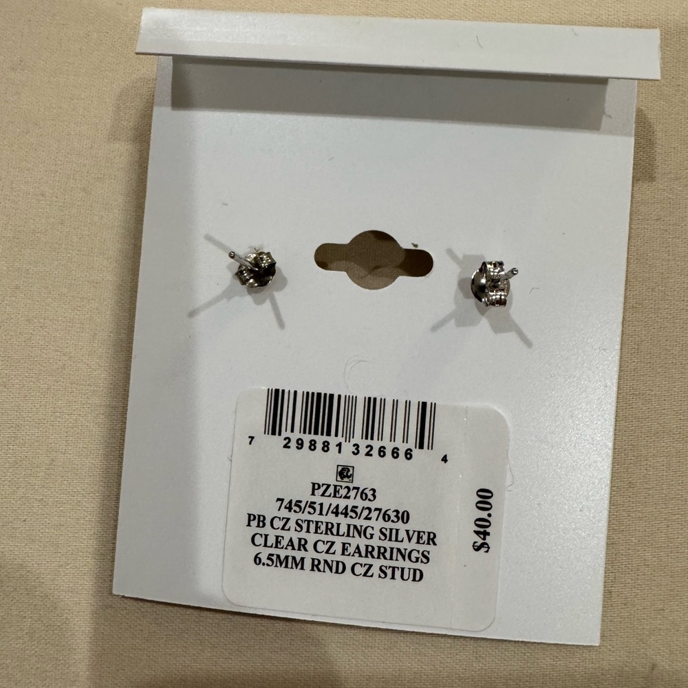 Giani Bernini Sterling Silver Cubic Zirconia Earrings NWT - Picture 3 of 5